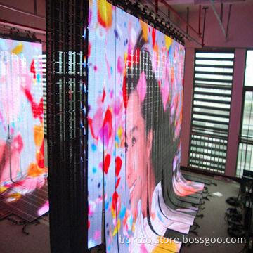 P9.375mm Stage Flexible LED Curtain Display with 3-in-1 SMD 3528 Pixel Configuration